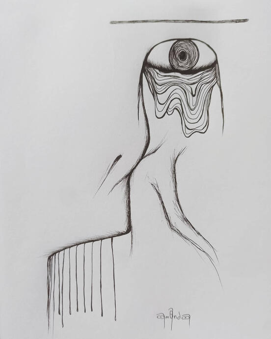 Emotional Detatchment (ink art from Rebirth)