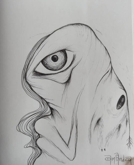 Unveiling the Unconscious (ink art from Rebirth)